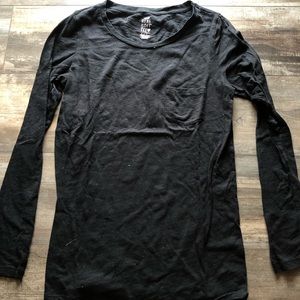 Plain Black Aerie Soft Long Sleeve Tee. Size medium.